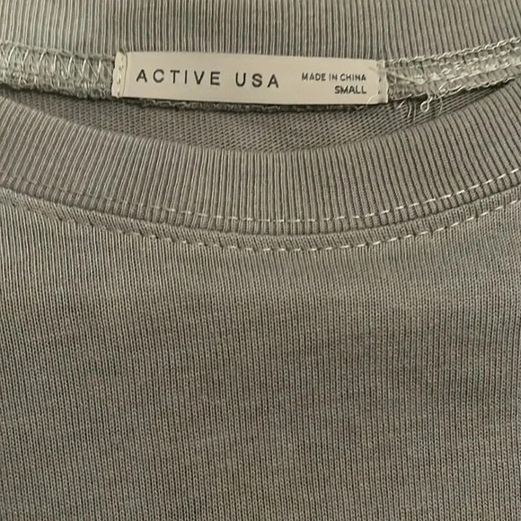 NWOT Active USA Venice Beach Crop Sweatshirt, Olive green - Size Small - Picture 4 of 5